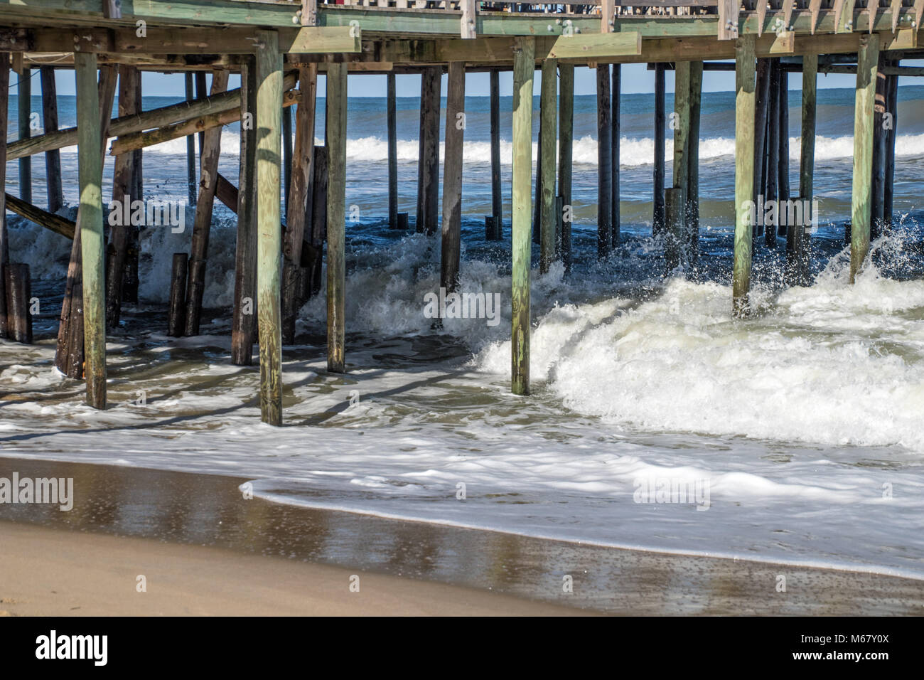 Fishing Piers on the Outer Banks of North Carolina Stock Photo Alamy