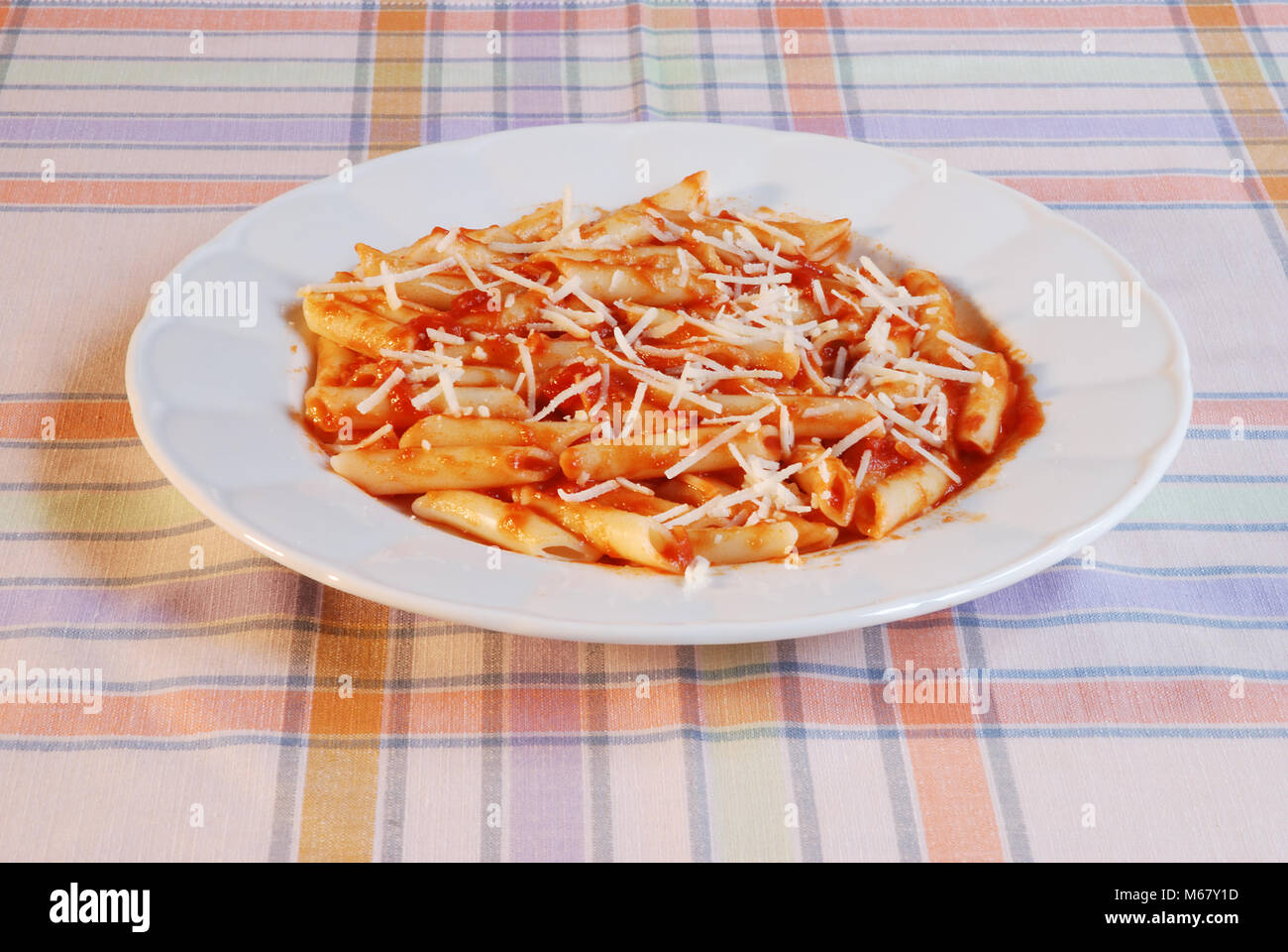 Macaroni with tomato sauce Stock Photo Alamy