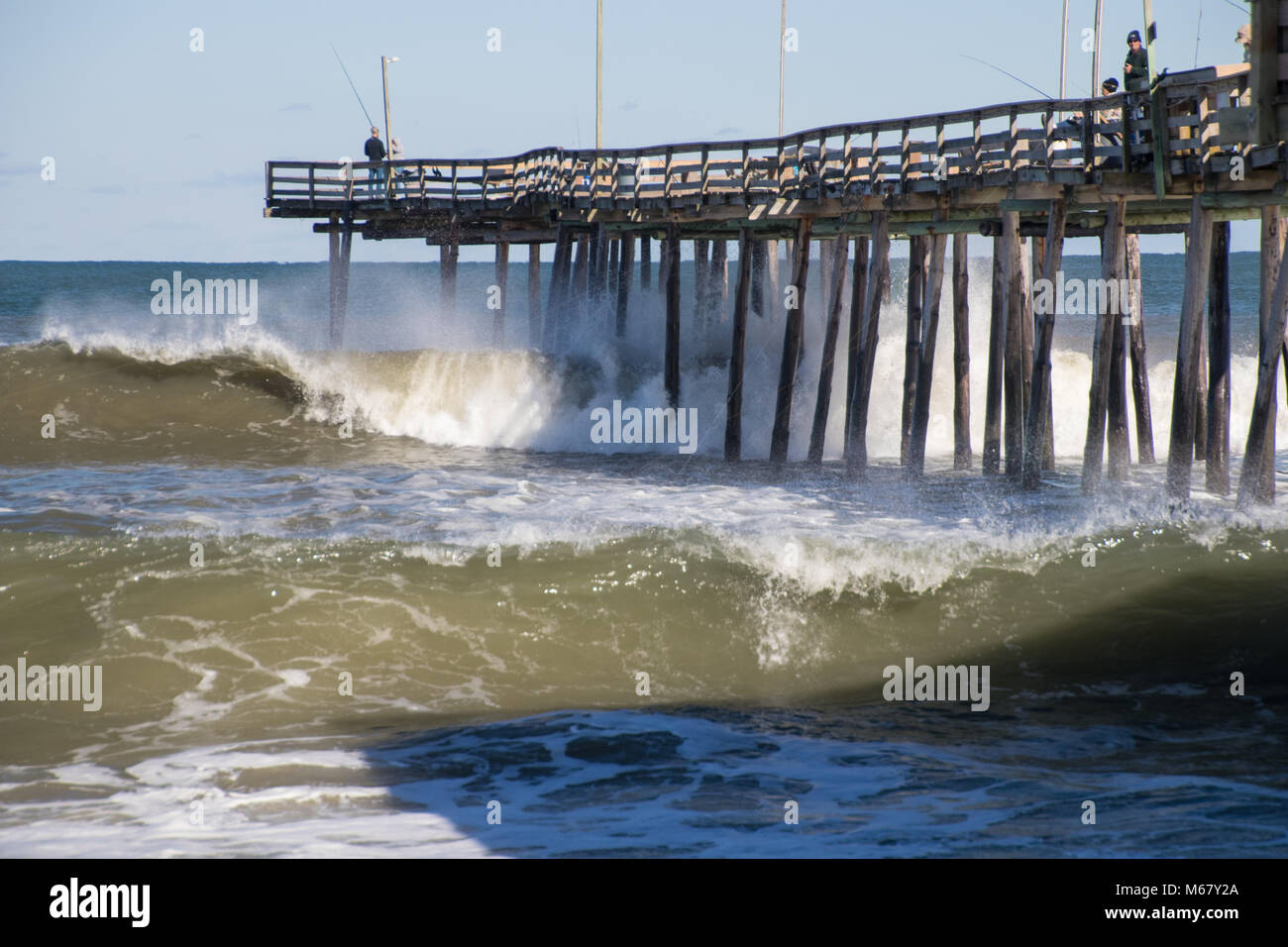 Fishing Piers on the Outer Banks of North Carolina Stock Photo Alamy