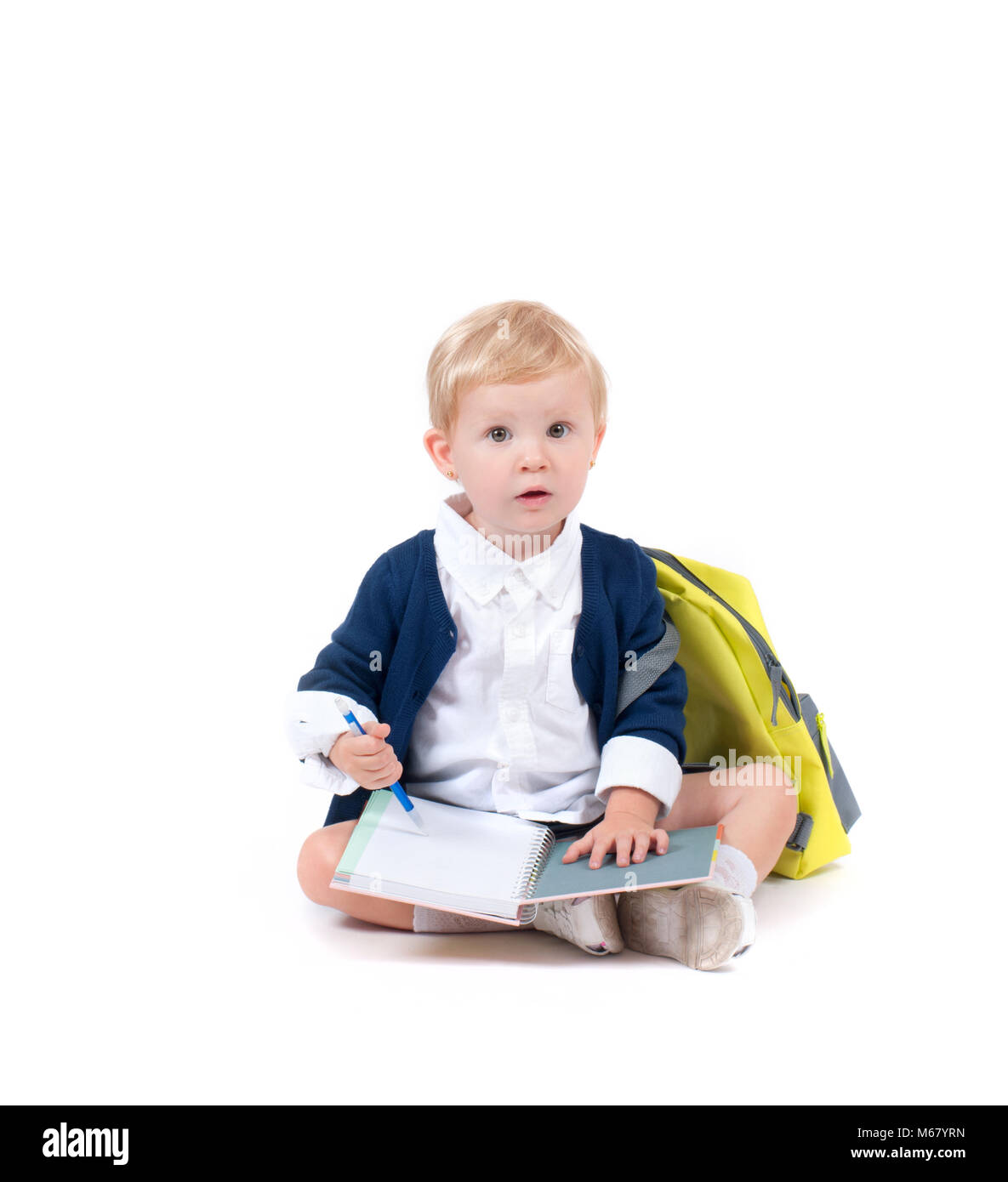baby with backpack