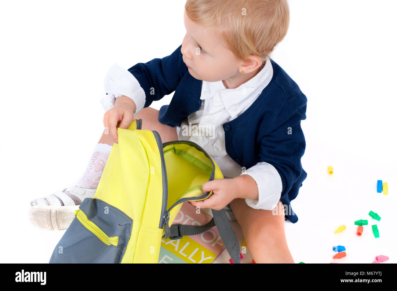baby with backpack