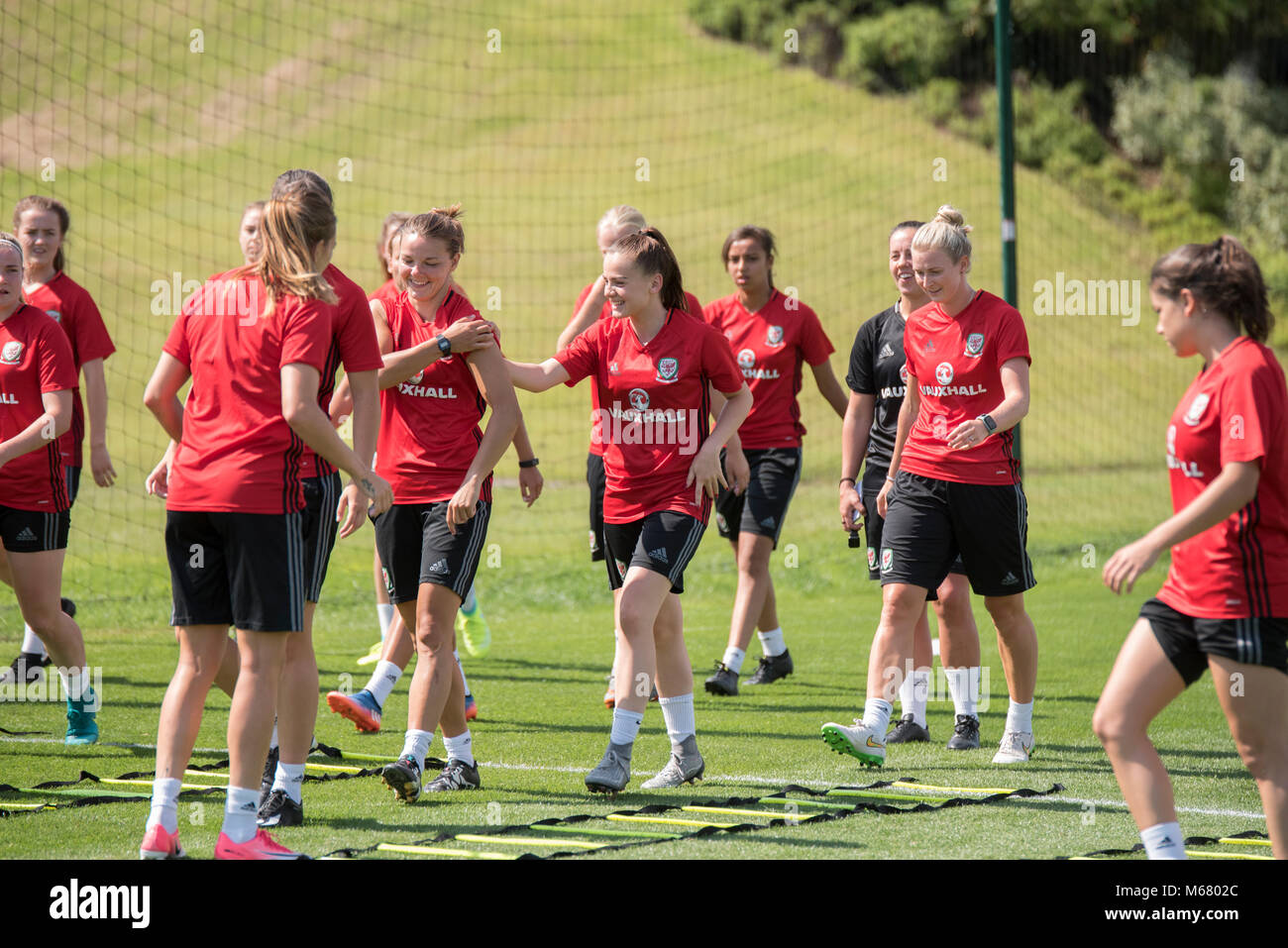 Wales Womens team training at the vale of glamorgan hotel Stock Photo