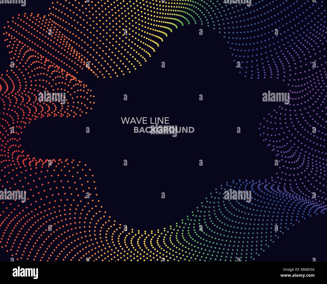 Elegant abstract vector spectrum rainbow gradient wave dot line ...