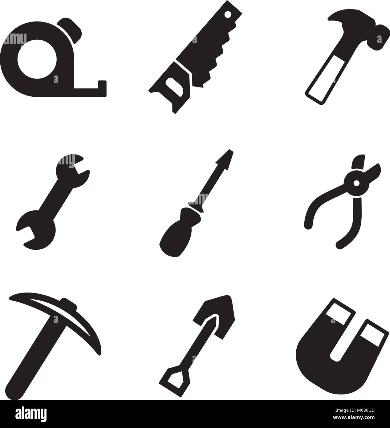 Vector icon black tape measure man hi-res stock photography and images ...
