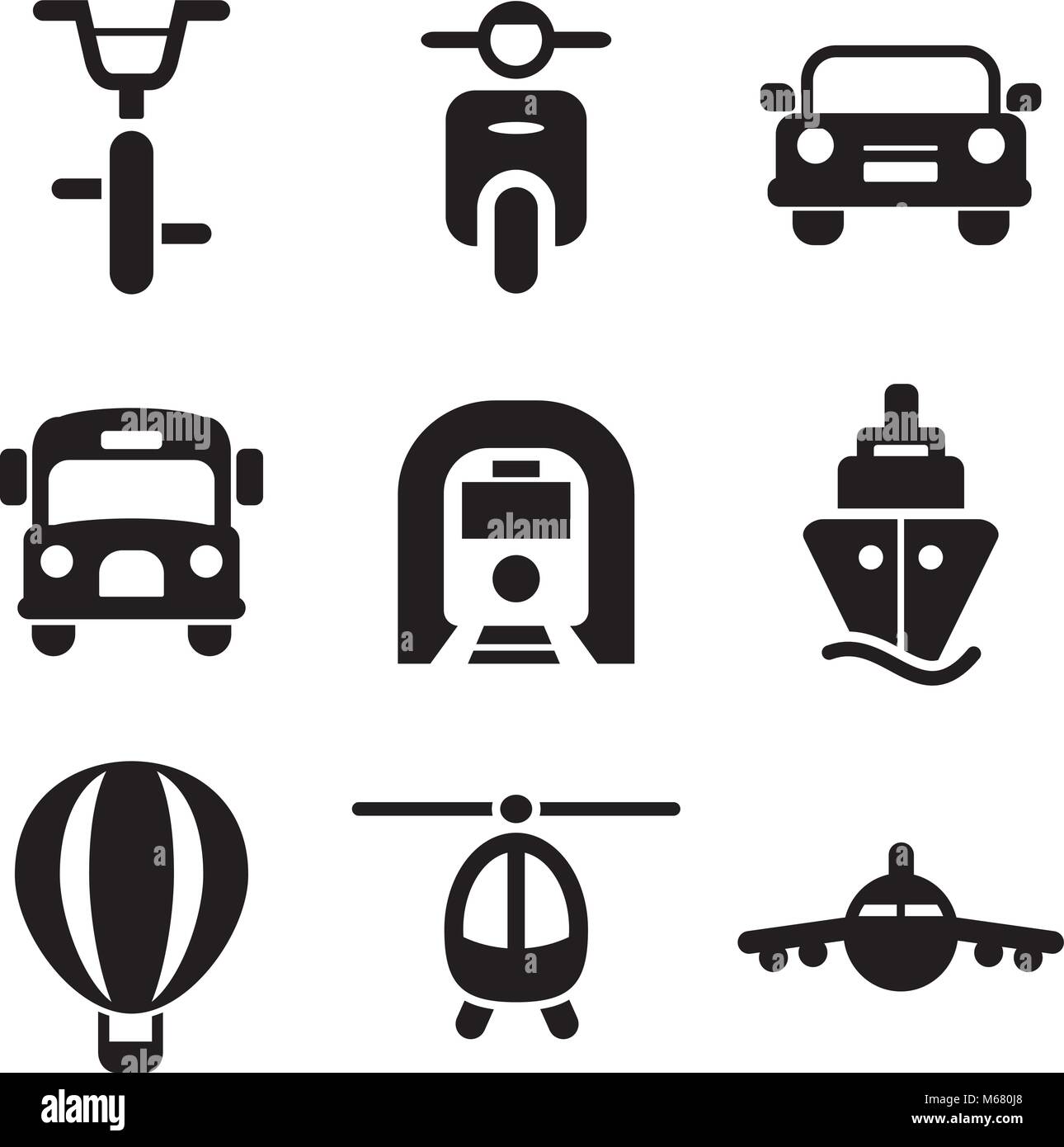 Simple transport icons Stock Vector Images - Alamy