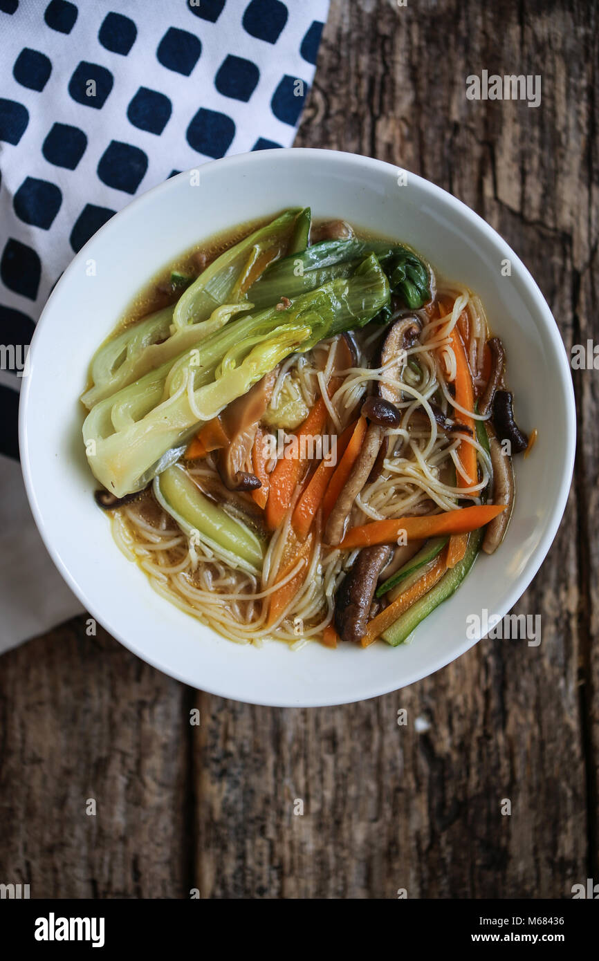 Veggie ramen soup Stock Photo Alamy