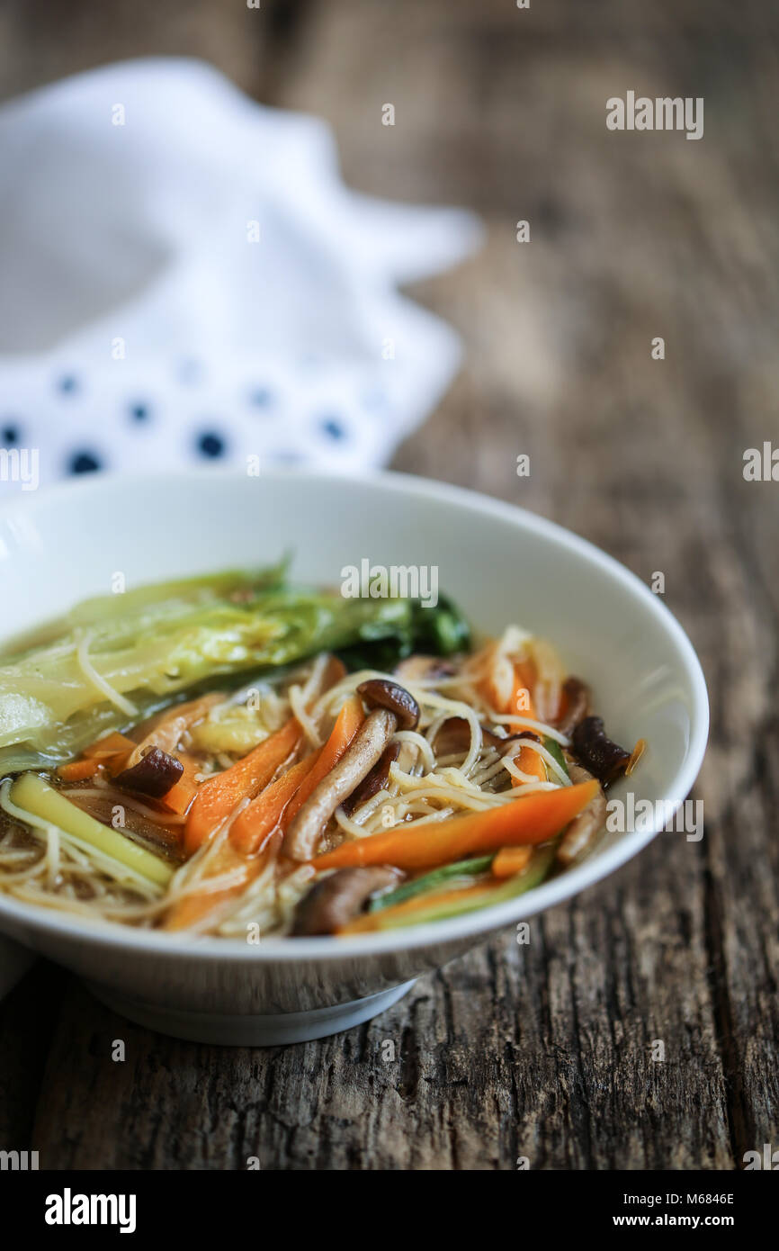 Veggie ramen soup Stock Photo Alamy