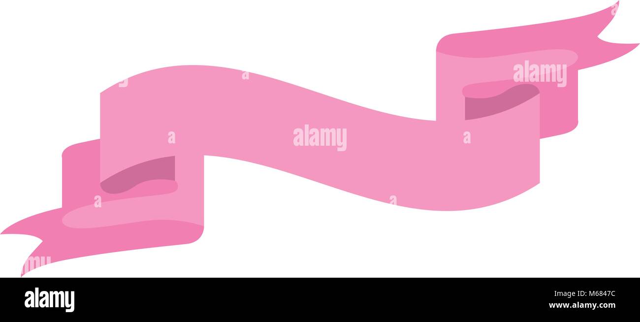 pink ribbon banner decoration ornament Stock Vector Image & Art - Alamy