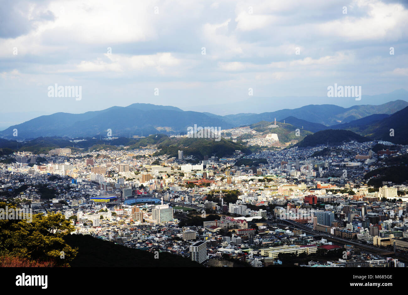 Nagasaki city views as seen from the top of Mount Inasa Stock Photo - Alamy
