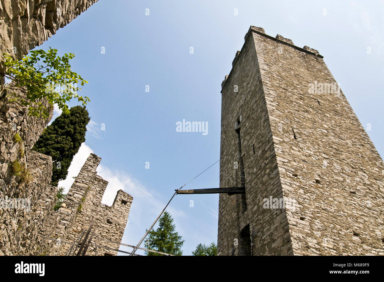 Italy, Lombardy, Varenna, Vezio castle Stock Photo