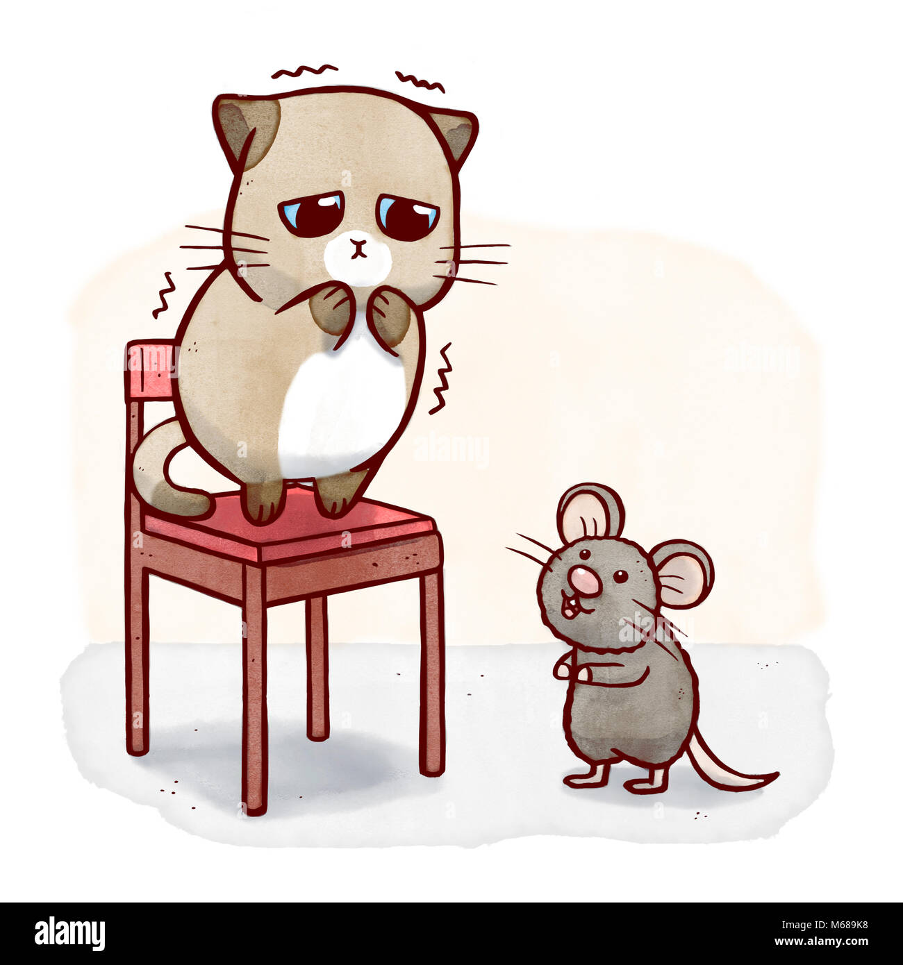 Cat And Mouse Drawing High Resolution Stock Photography And Images Alamy