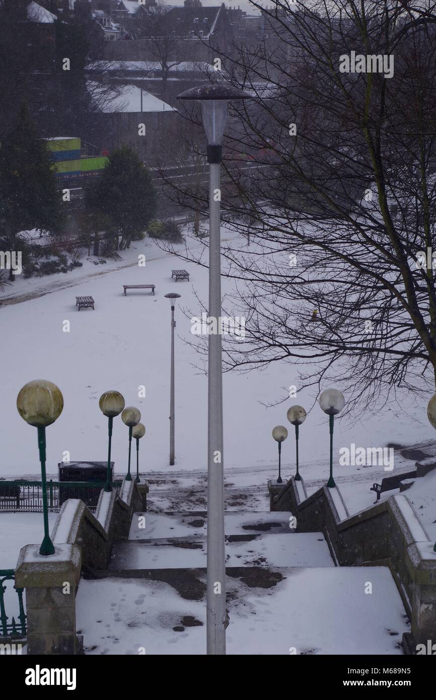 Slippery Icy Stone Staircase Union Terrace Gardens Beast From