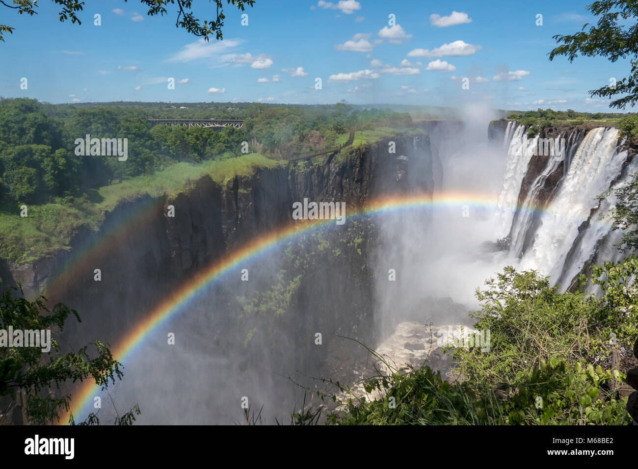 Victoria Falls - Wide angle view Stock Photo