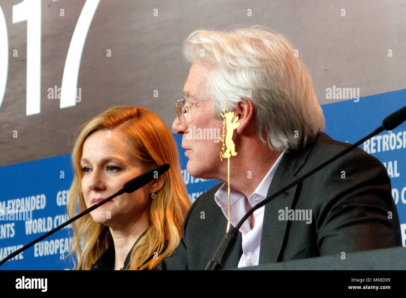67th Berlin International Film Festival (Berlinale) - 'The Dinner' - Press Conference Featuring: Laura Linney, Richard Gere Where: Berlin, Germany Whe Stock Photo