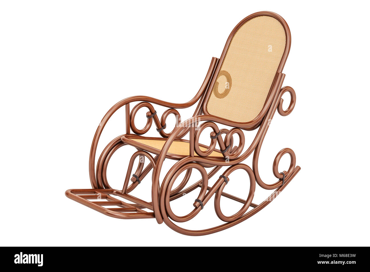 Rocking chair, 3D rendering isolated on white background Stock Photo ...