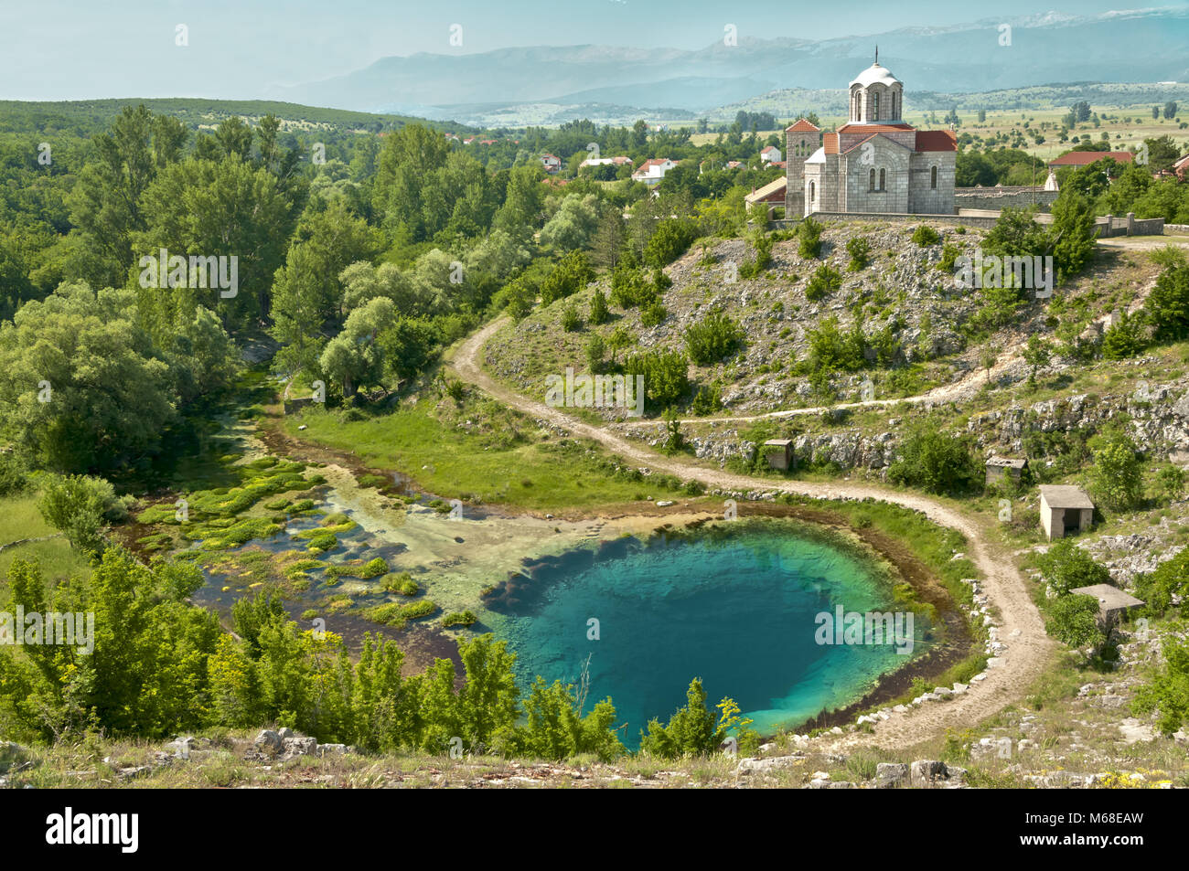 cetina river source in croatia, in the dalmatian hinterland, near the