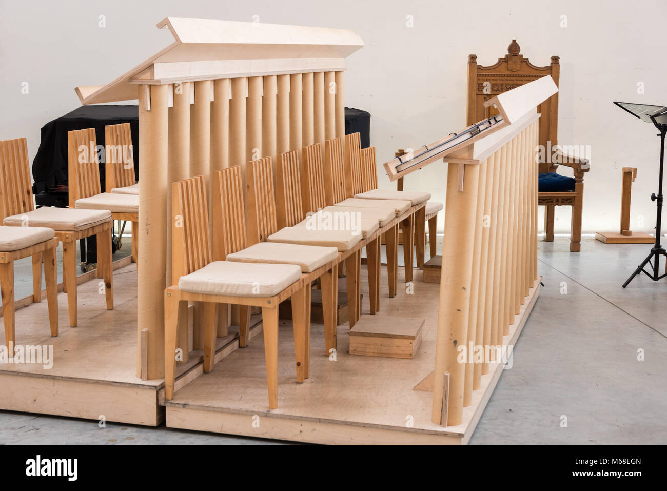 Interior, Cardboard Cathedral, Christchurch, South Island, New Zealand
