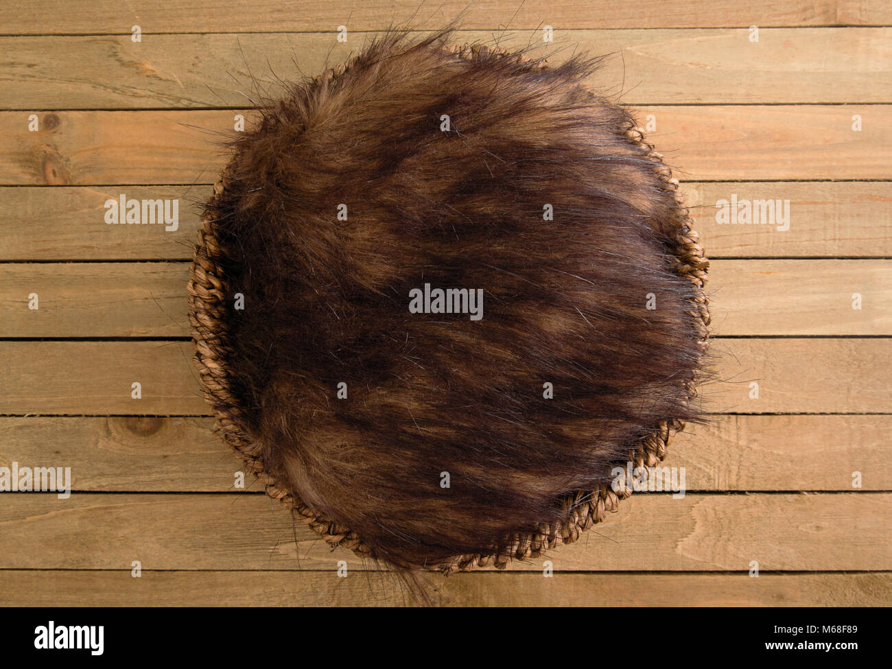 Long Thick Brown Fur Seamless Background Stock Illustration