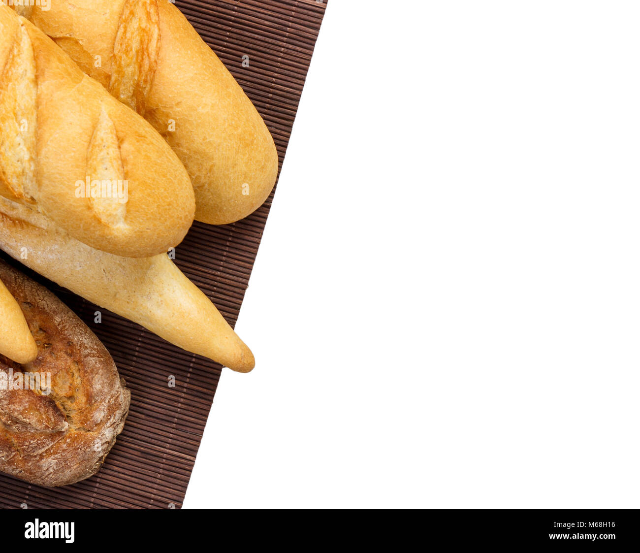 Various of french baguette isolated on white background Stock Photo - Alamy