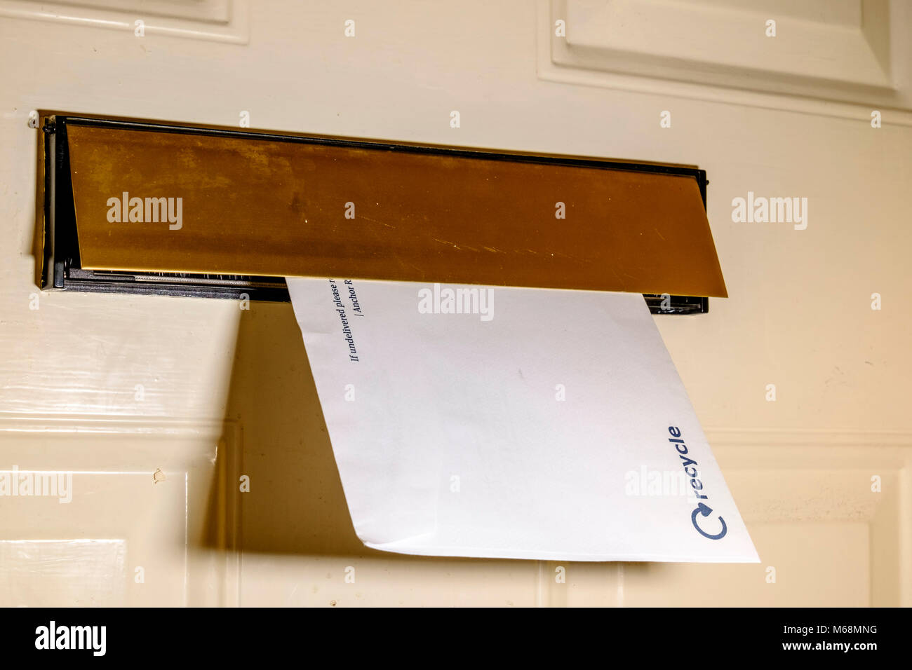 A Draft Excluder Fitted To A Front Door Stock Photo 175983516 Alamy