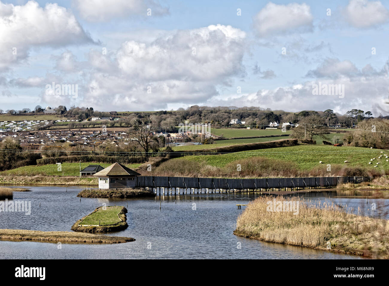 Seaton Wetlands Discovery Hut Stock Photo Alamy