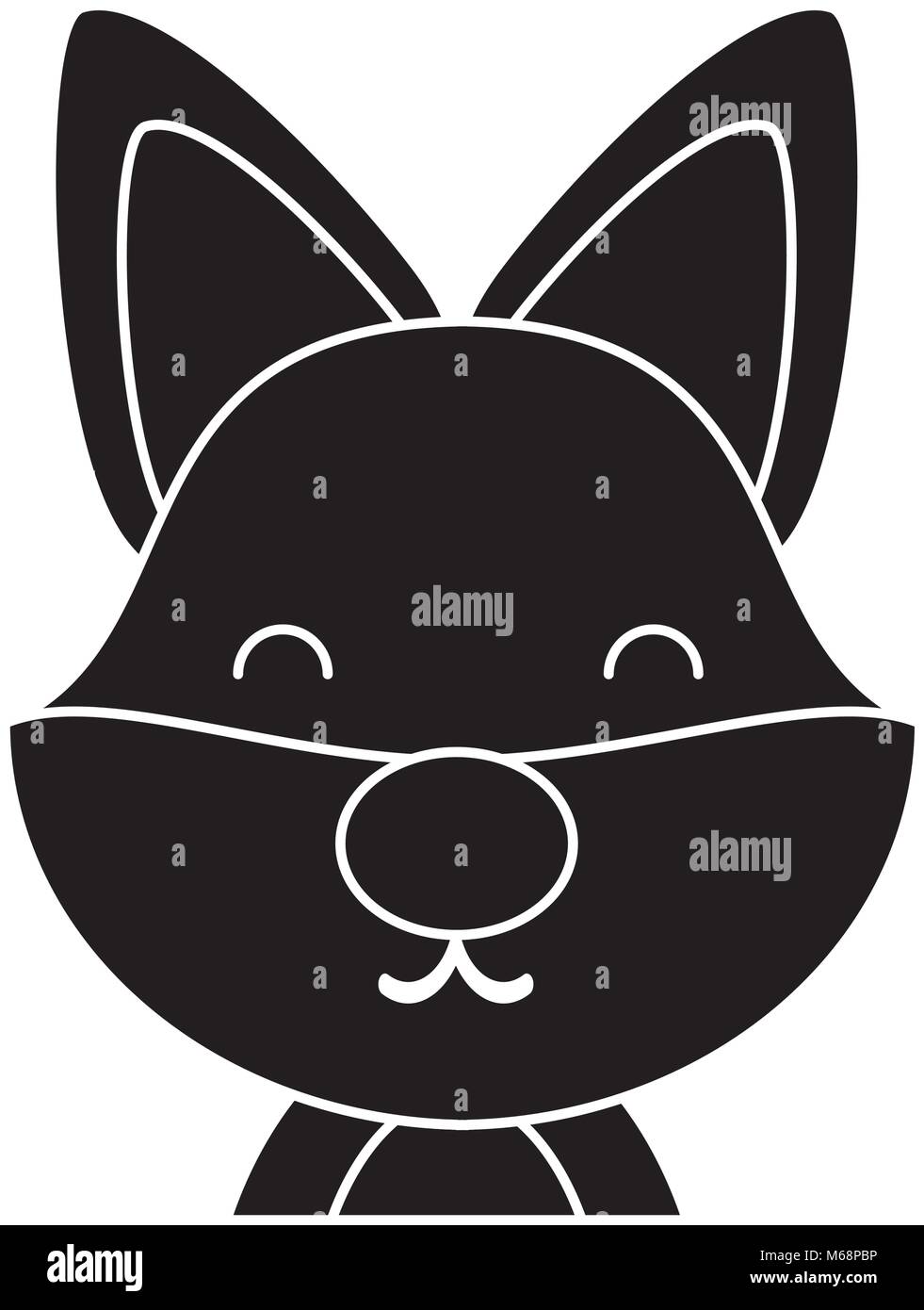 cute fox with gloves over white background vector illustration Stock