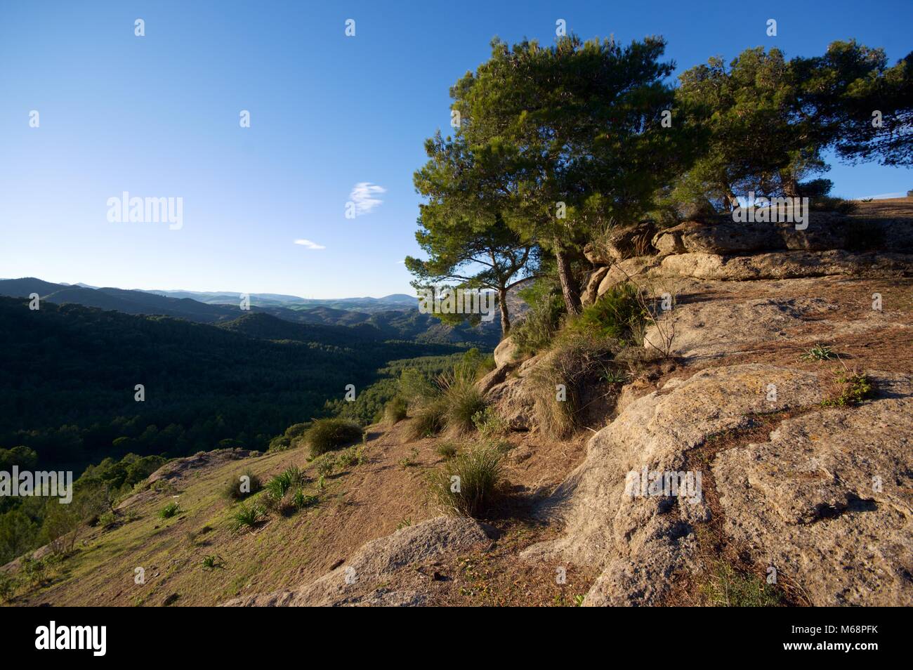 Mountain landscape near Ardales, Malaga province, Spain Stock Photo