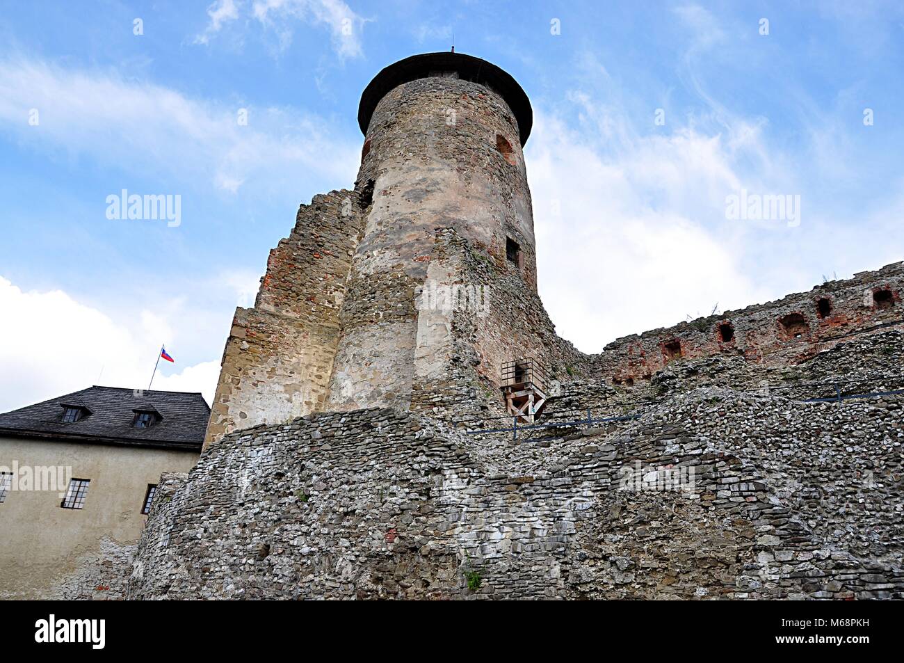 tower and castle Stara Lubovna, Slovakia, Europe Stock Photo