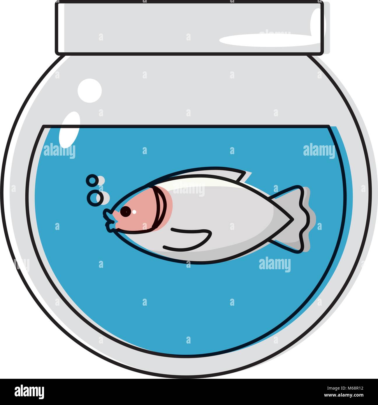 fishbowl icon over white background, colorful design. vector ...