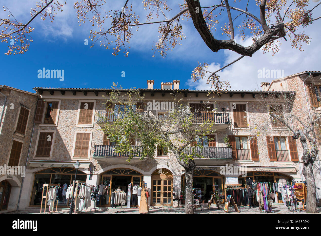Ladenzeile in Valldemossa, Mallorca, Spanien Stock Photo