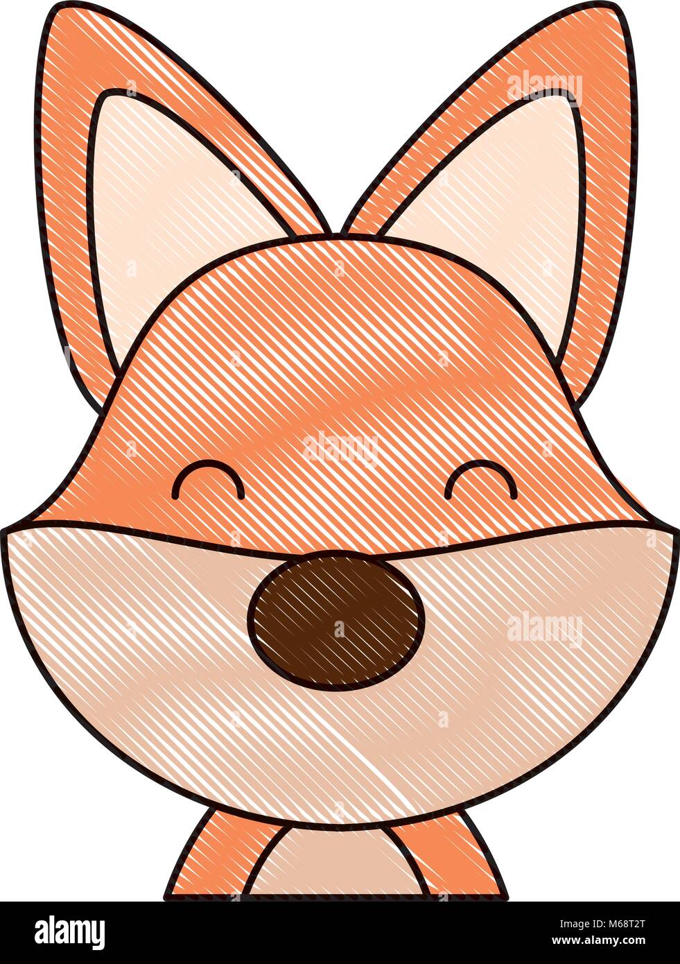 cute lazy fox icon over white background, colorful design. vector ...