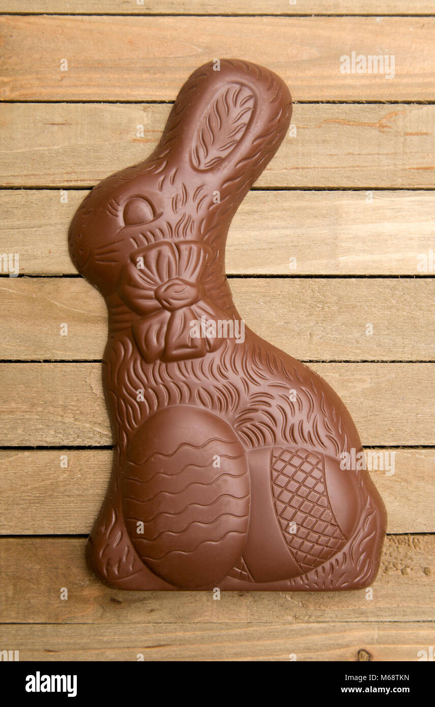 Solid Chocolate Easter Bunny Rabbit Stock Photo Alamy