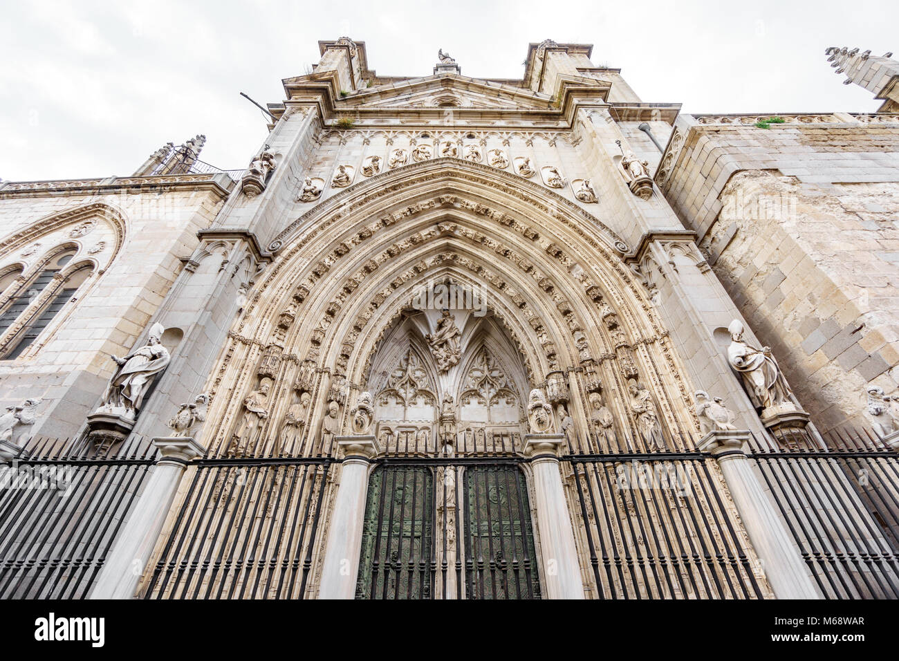 Toledo cathedral door Stock Photo