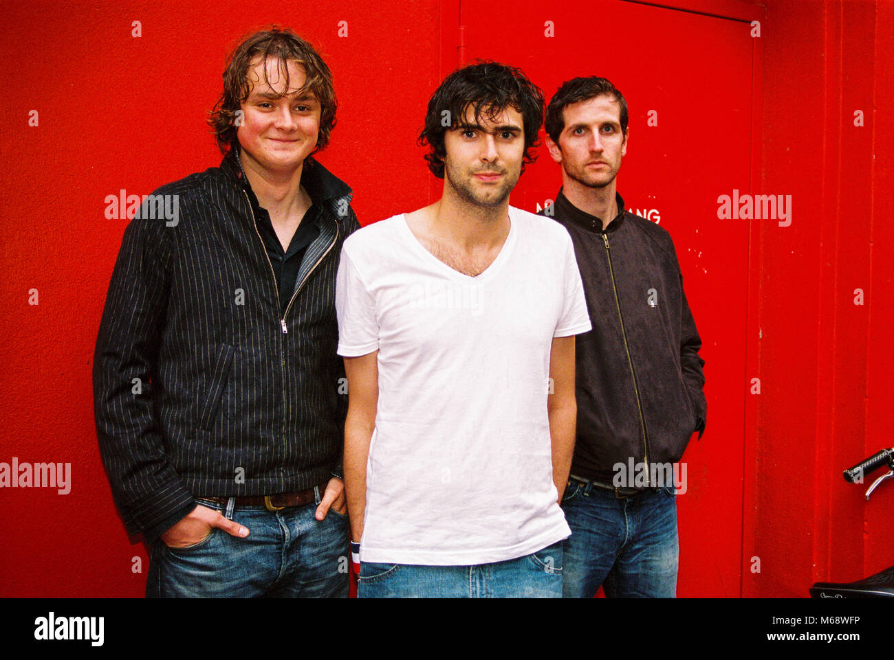 English band Keane photographed in Leidsekade, Amsterdam 7th July 2004