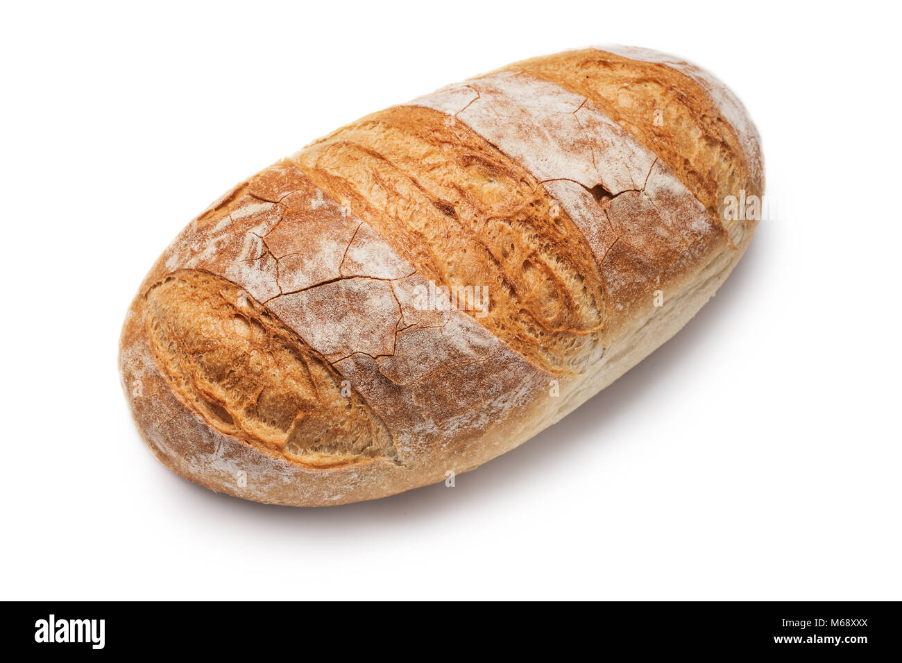 Home made bread isolated on white background Stock Photo