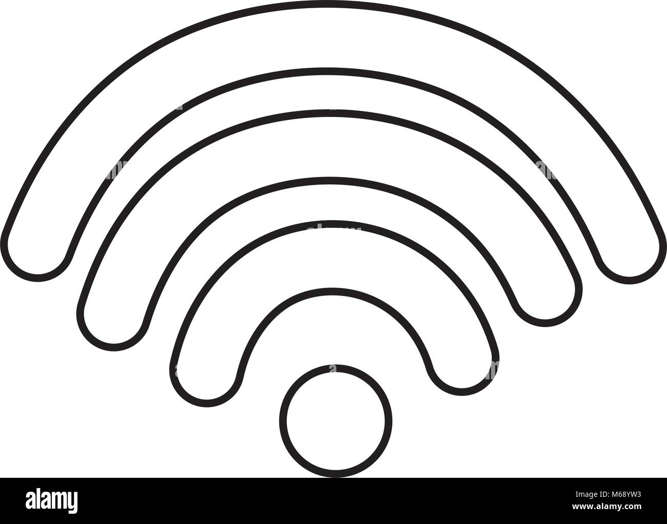 line digital wifi connection icon signal Stock Vector Image & Art - Alamy