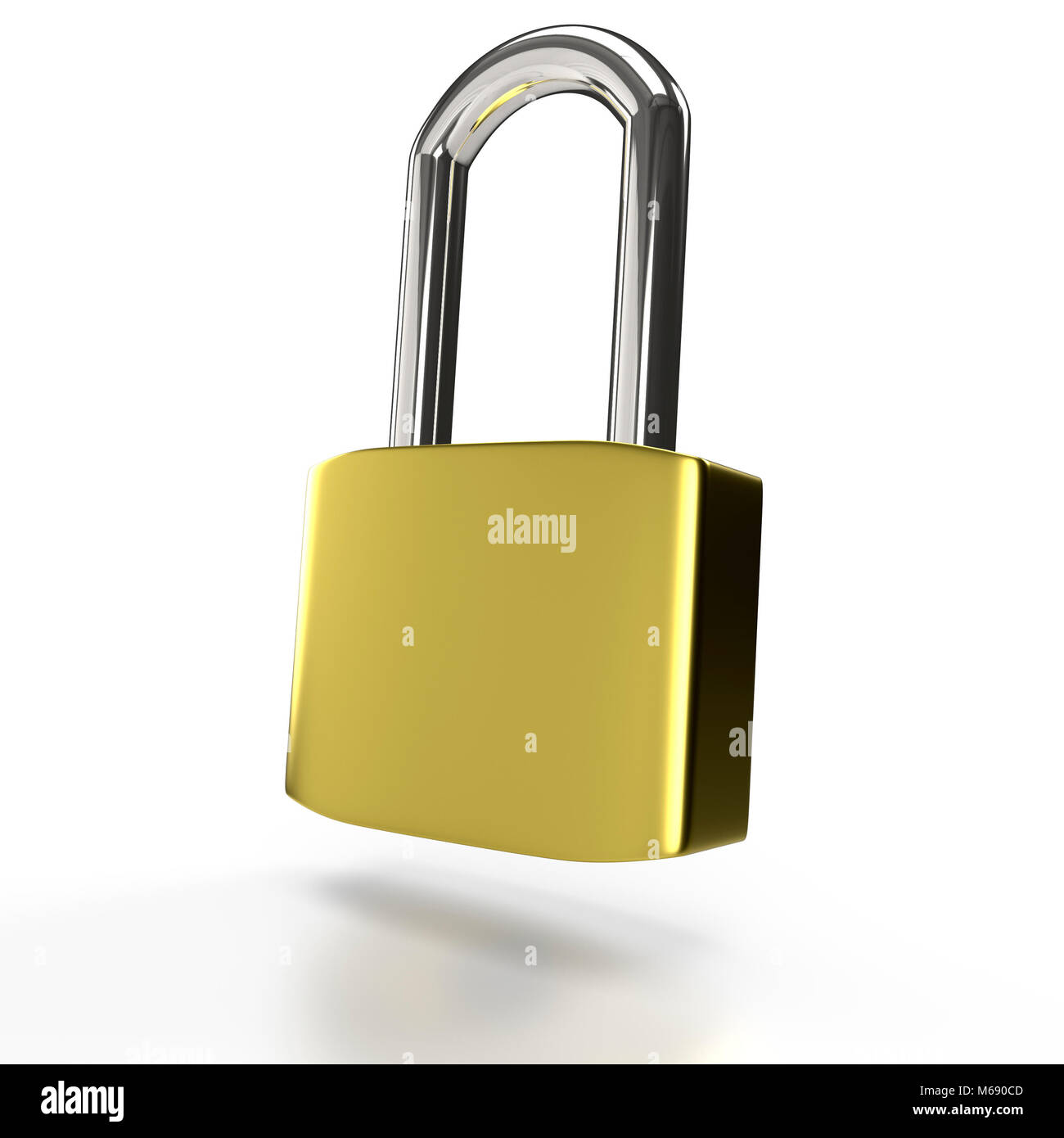 Metal padlock on a white background. 3D rendering Stock Photo - Alamy