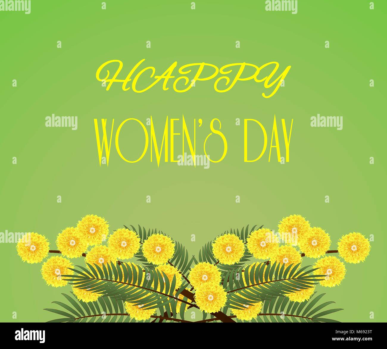 International Women's Day greeting card, bright spring banner, creative vector illustration Stock Vector