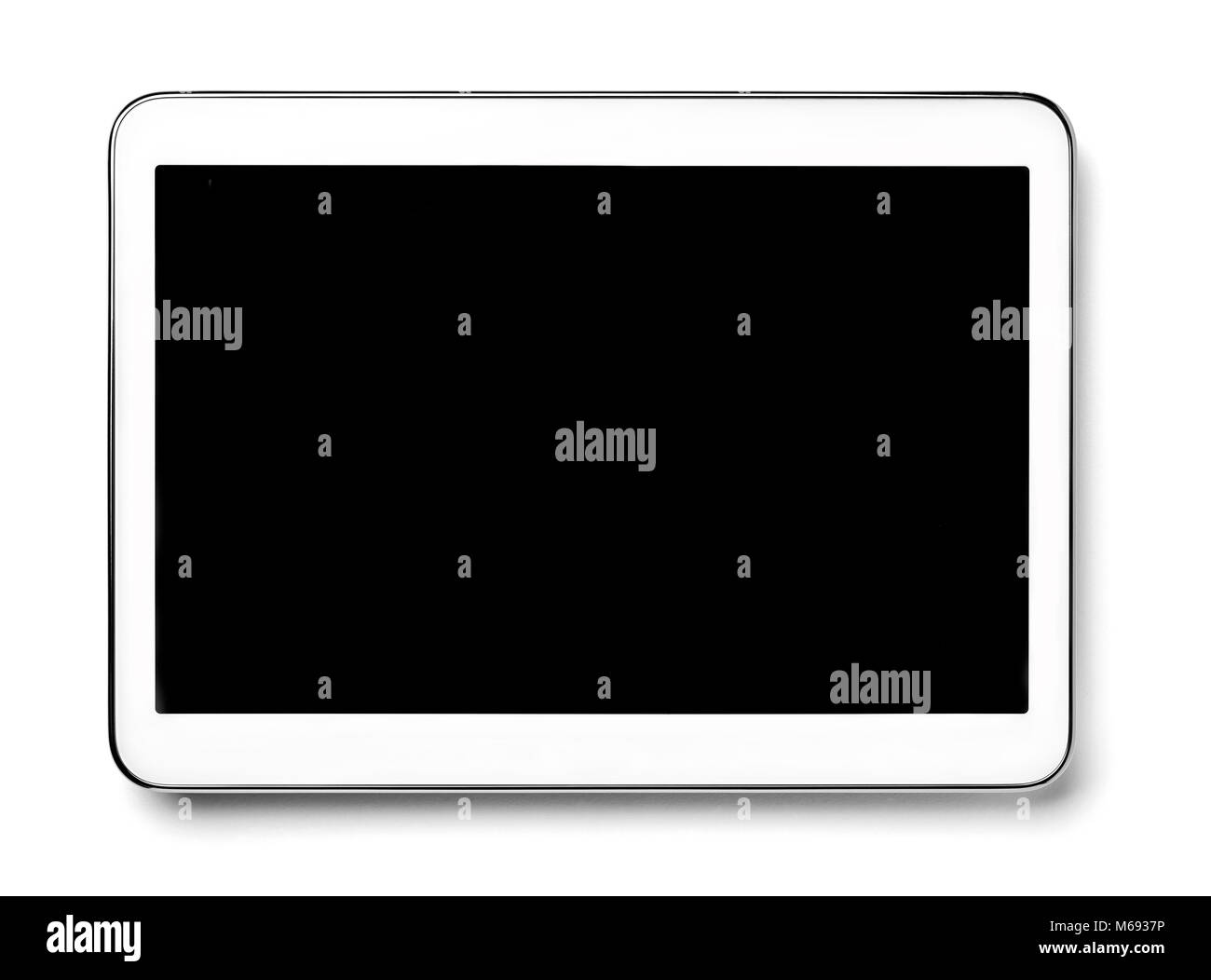 close up of white tablet on white background Stock Photo