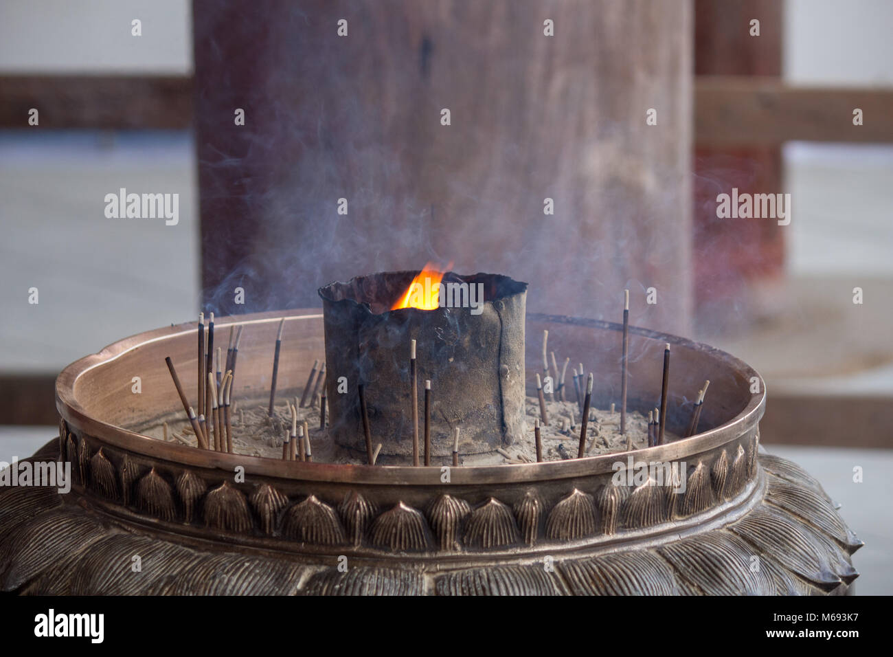 Buddhist temple incense hires stock photography and images Alamy