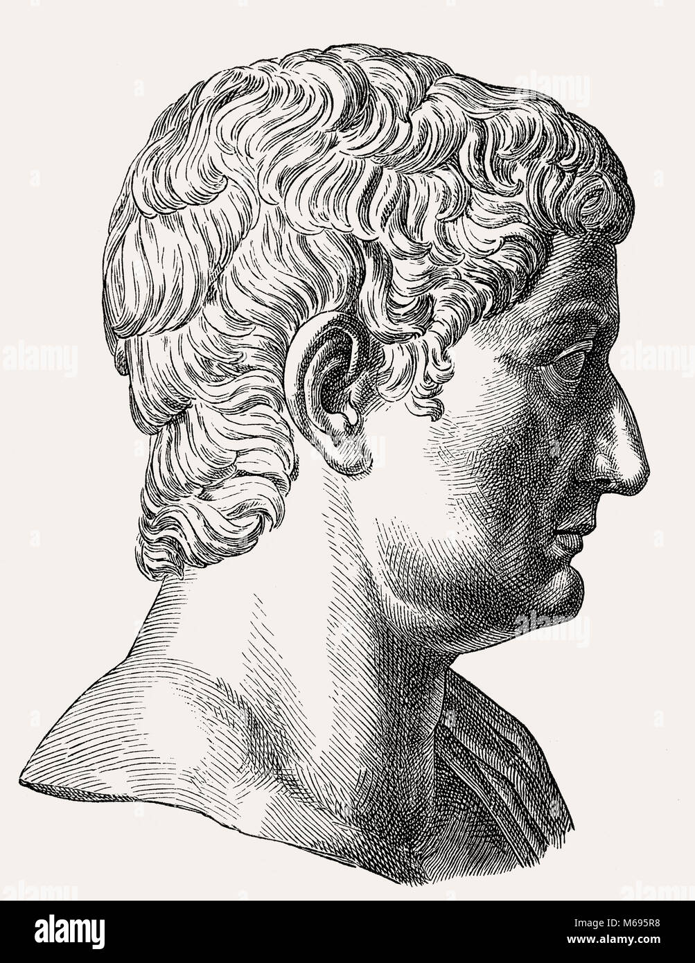 Claudius or Tiberius Claudius Caesar Augustus Germanicus, 10 BC - 54 AD, Roman emperor from 41 to 54, Stock Photo