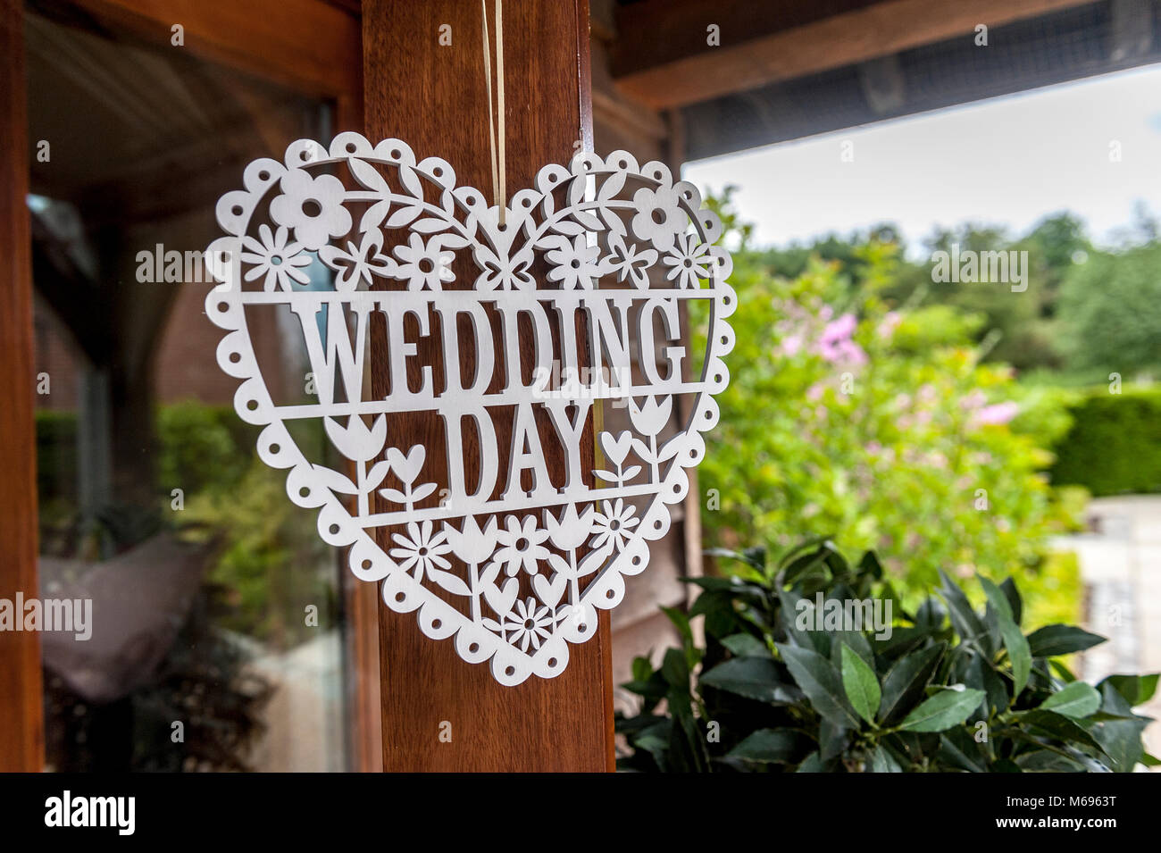 Wedding Day heart shape designs Stock Photo