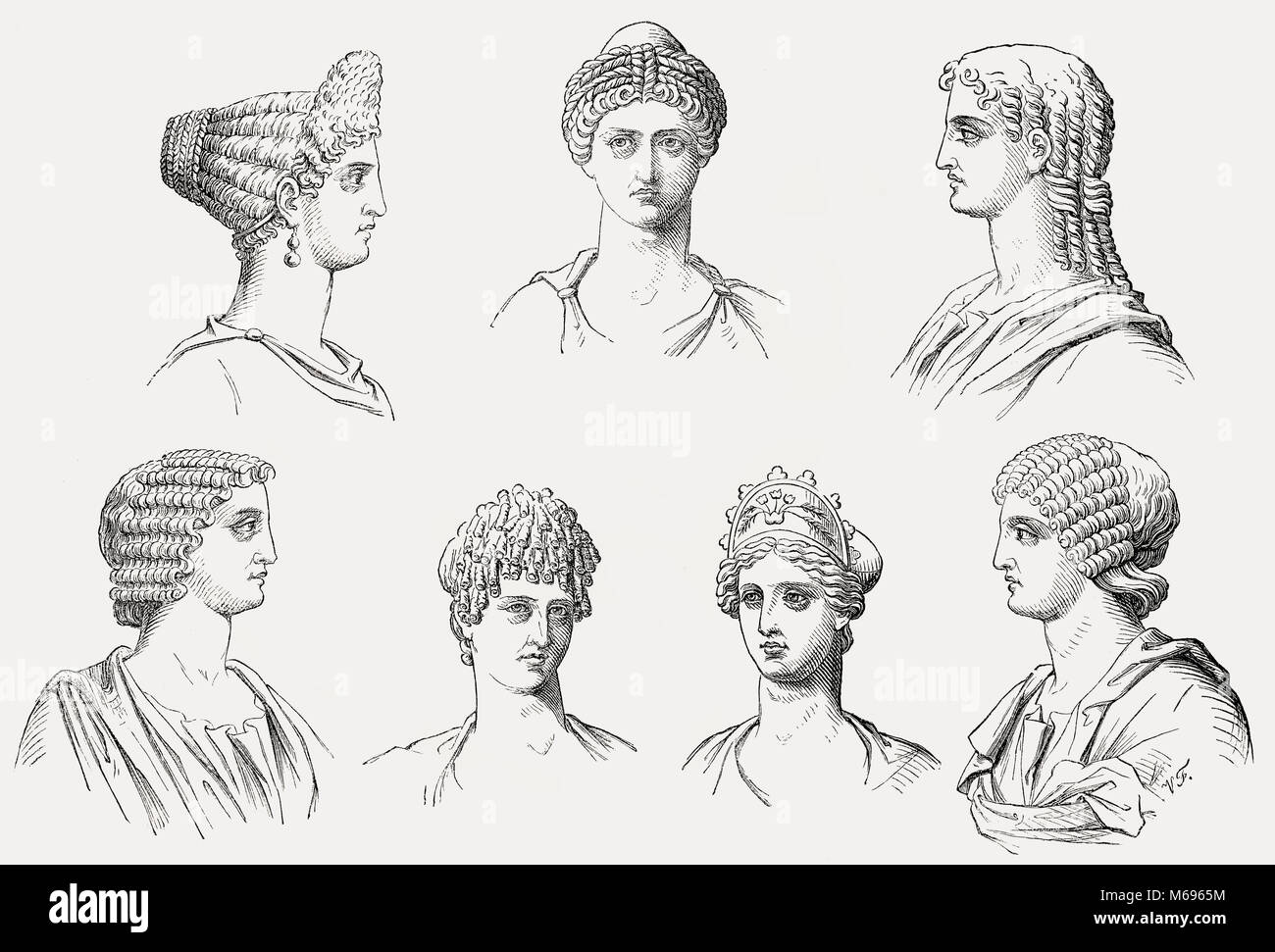 Traditional hairstyles in ancient Rome Stock Photo - Alamy