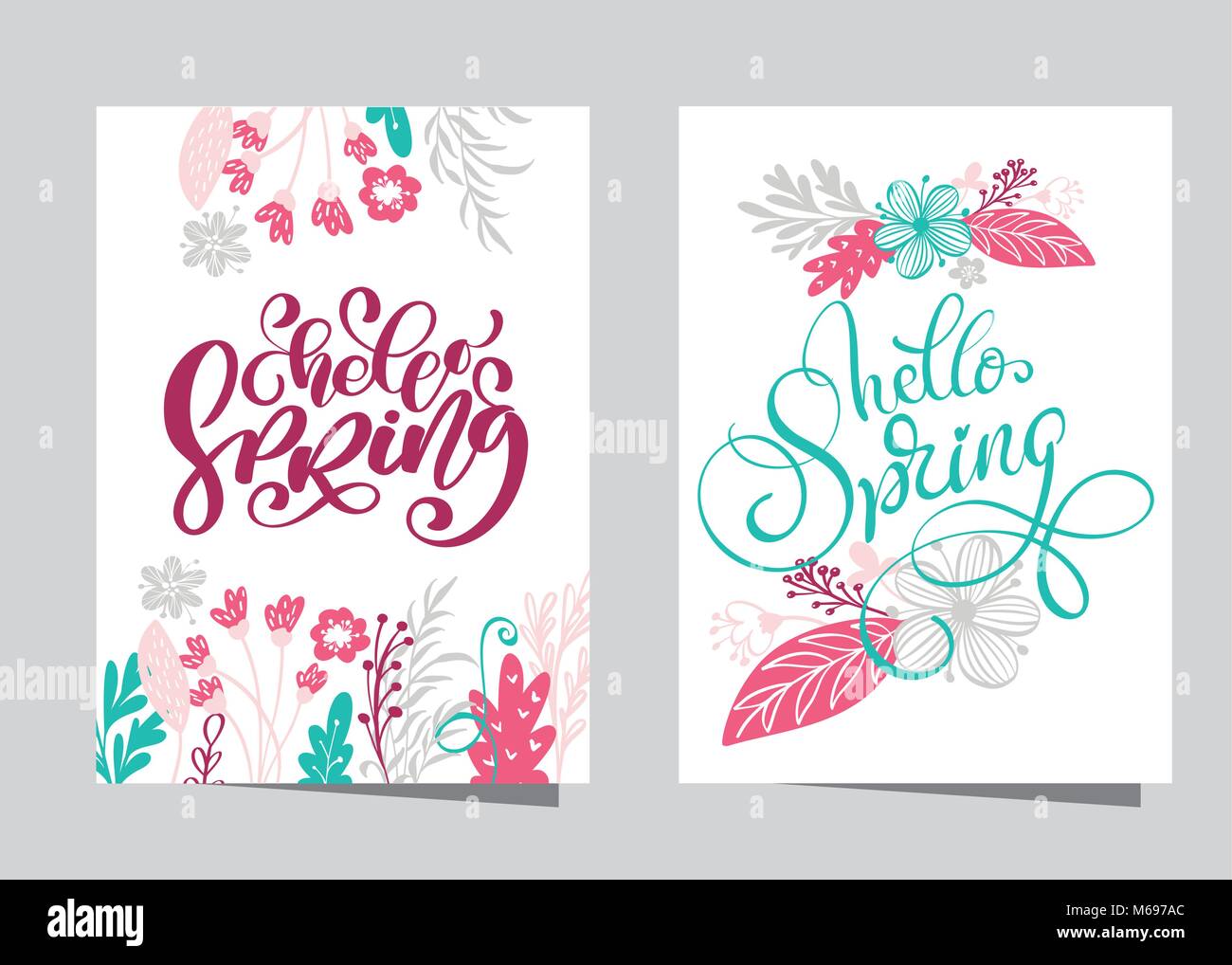 Hello Spring Hand Writing Hello spring handwriting Stock Vector Images - Alamy