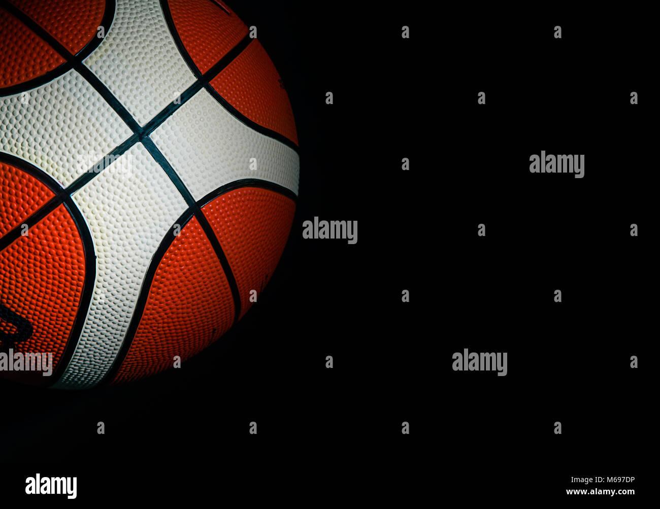 Basketball Close-up on a dark background Stock Photo