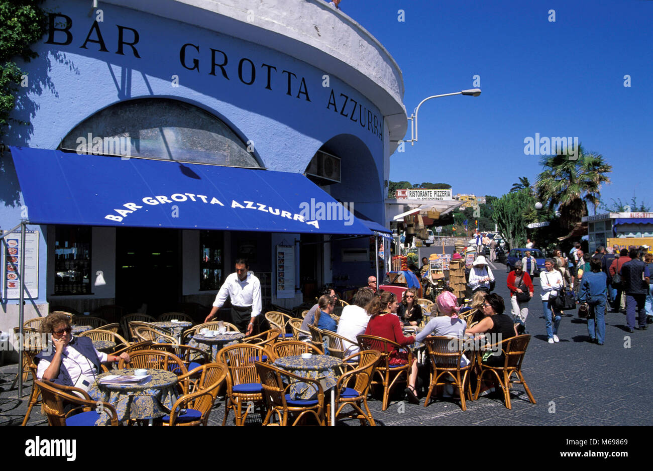 Bar Grotta Azzurra in Marina Grande, Capri island, Italy, Europe Stock Photo