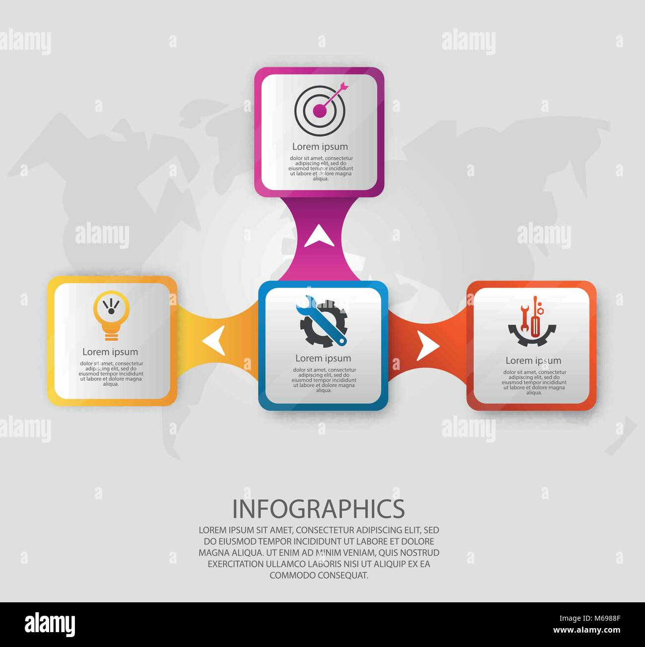 Modern vector illustration 3d. Template infographics with four elements ...