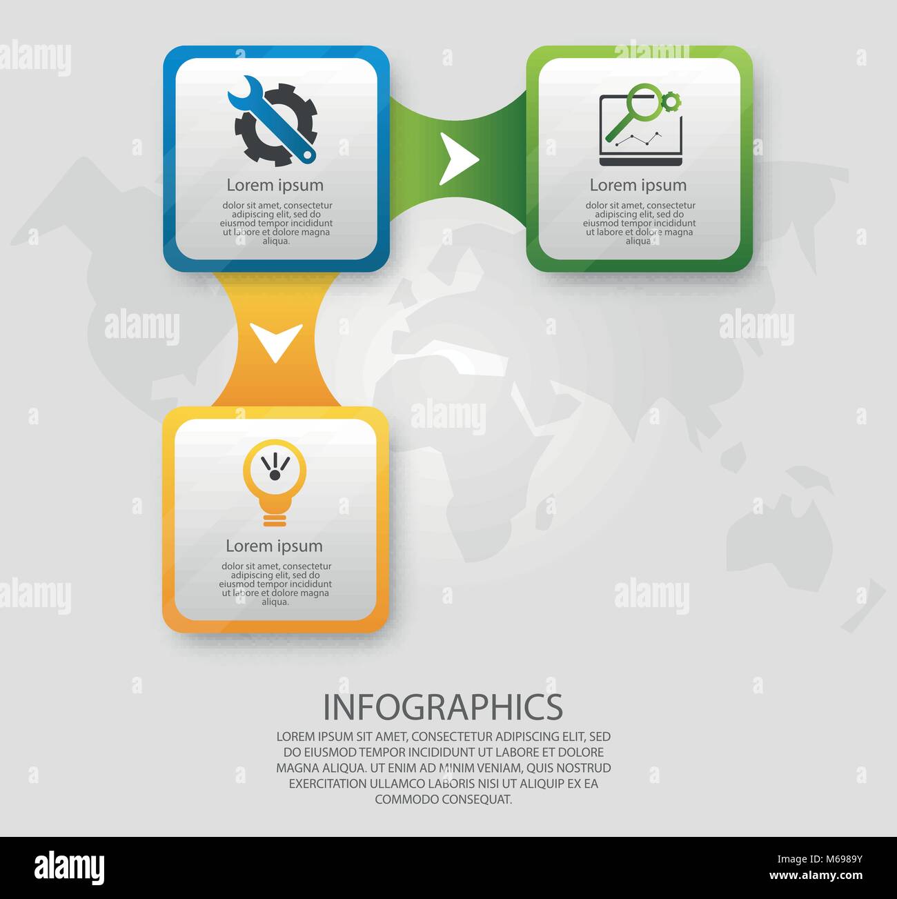 Modern vector illustration 3d. Template infographics with three ...