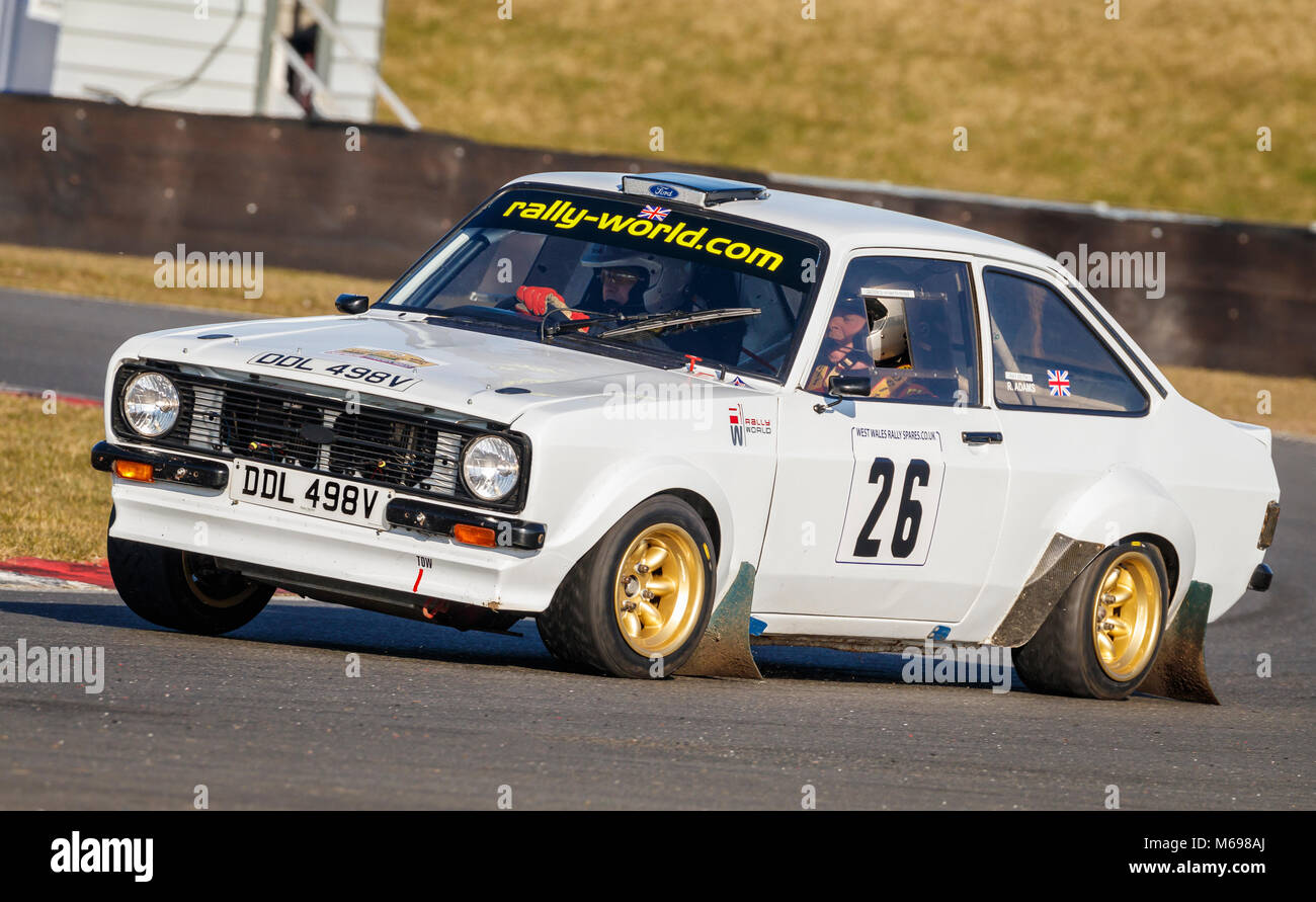 Robin Adams and Ray Keith in their Ford Escort during the 2018 ...