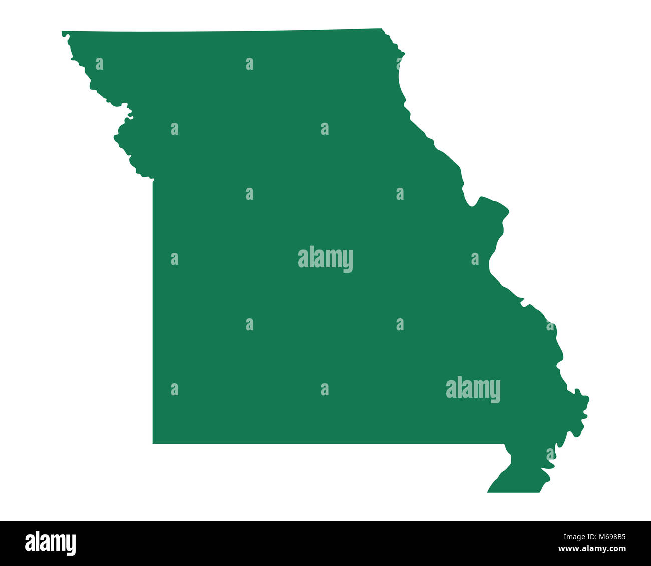 Map of Missouri Stock Photo Alamy